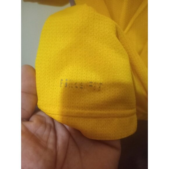 Nike Team LSU Tigers Shirt 3XL Yellow Nike Fit Dry Polo Golf Football Sideline - Picture 5 of 13